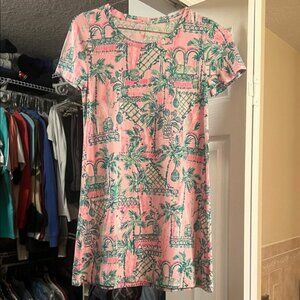 Lilly Pulitzer Pink and Green Short Sleeve Tee